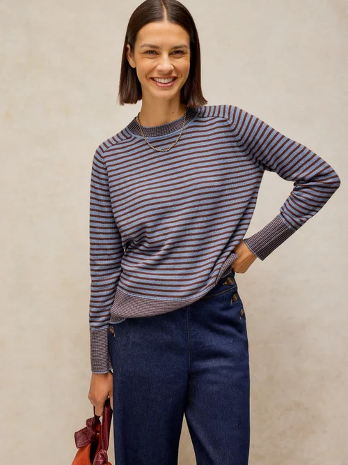 Gestreifter Pullover Sienna - Blue Mlt - 50 Bild 1