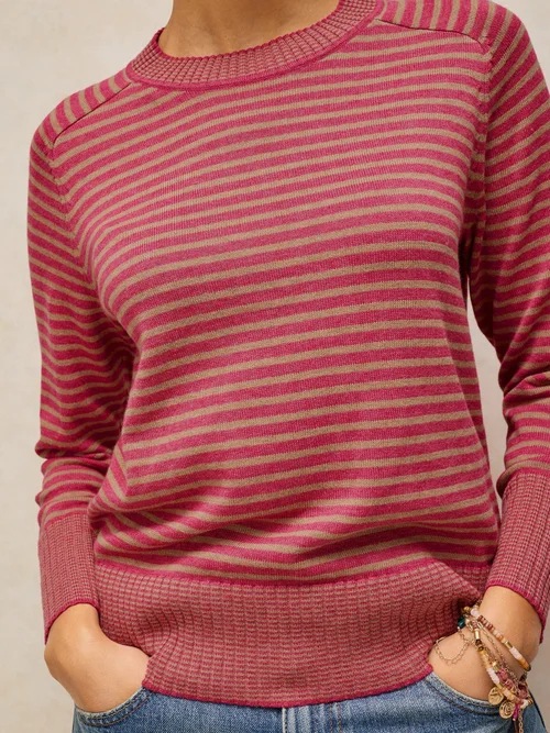 Gestreifter Pullover Sienna - Pink Mlt - 52 Bild 3