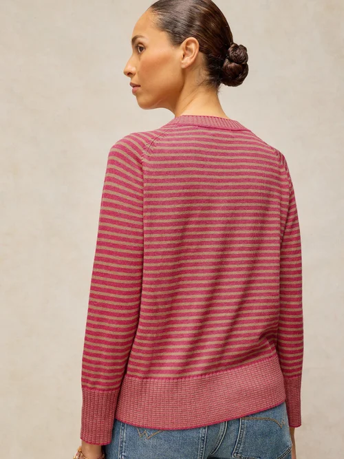 Gestreifter Pullover Sienna - Pink Mlt - 52 Bild 4