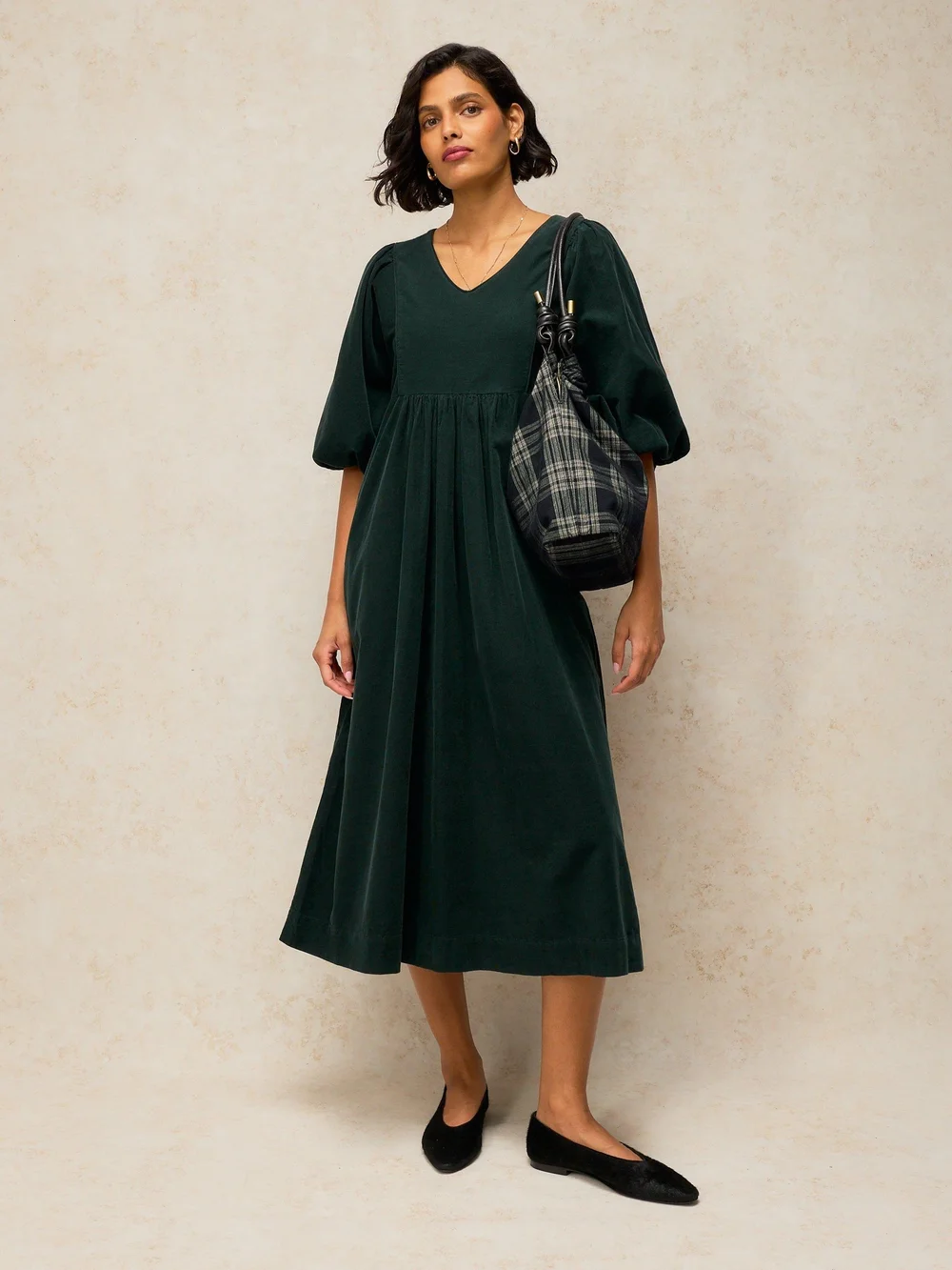 Kordkleid Matilda - Dk Green - 44/R Bild 1