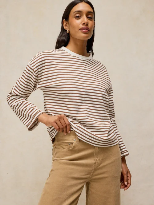 Gestreiftes Langarmshirt Kim - Brown Mlt - 52 Bild 3