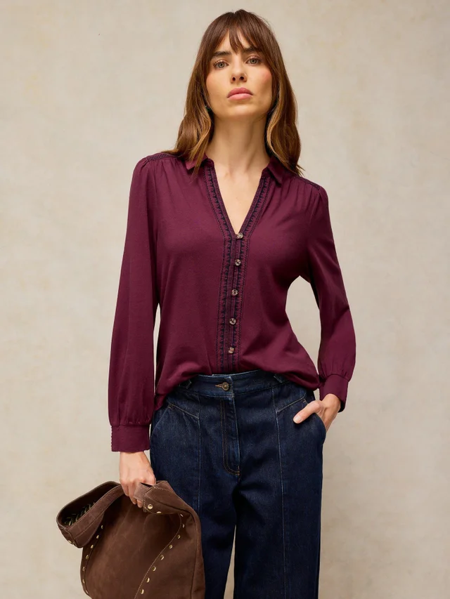 Bestickte Bluse Riley