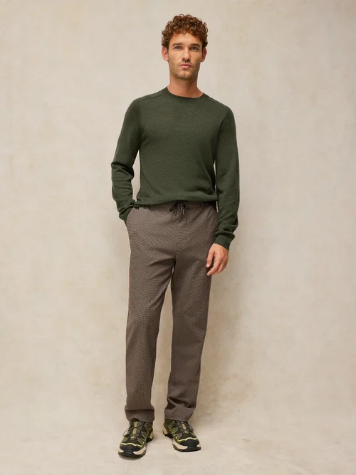 Merinopullover Conway mit Rundhalsausschnitt - Khaki Grn - XXL/R Bild 2