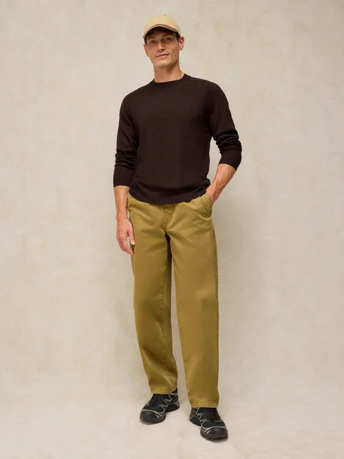 Merinopullover Conway mit Rundhalsausschnitt - Mid Brown - XXXL/R Bild 2