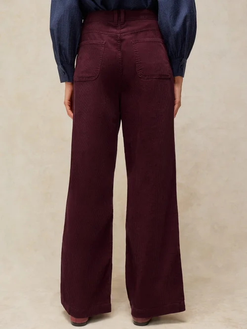 Kordhose Tia mit weitem Bein - Dk Plum - 52/R Bild 4