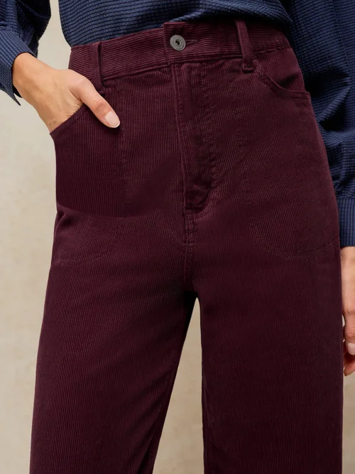 Kordhose Tia mit weitem Bein - Dk Plum - 52/R Bild 3