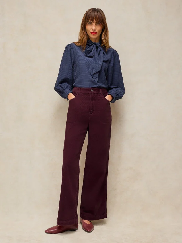 Kordhose Tia mit weitem Bein