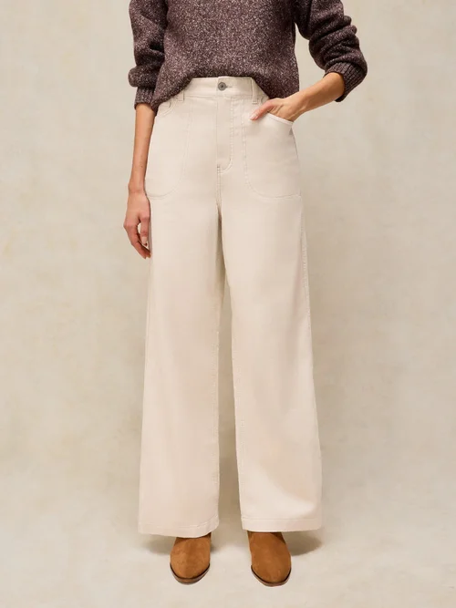 Kordhose Tia mit weitem Bein - Nat White - 52/R Bild 2