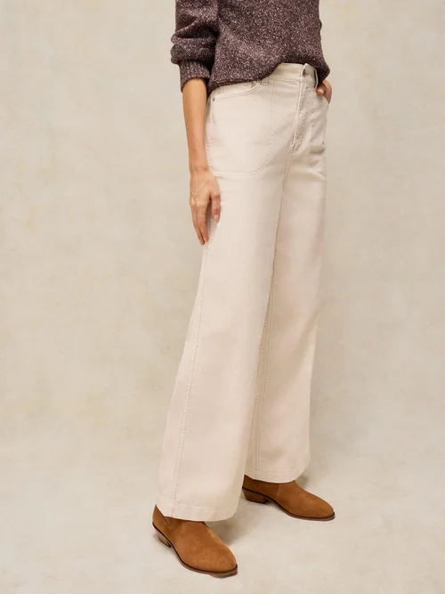 Kordhose Tia mit weitem Bein - Nat White - 52/R Bild 3