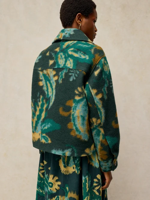 Jacke Alexa aus Wollmix - Green Mlt - 50 Bild 4