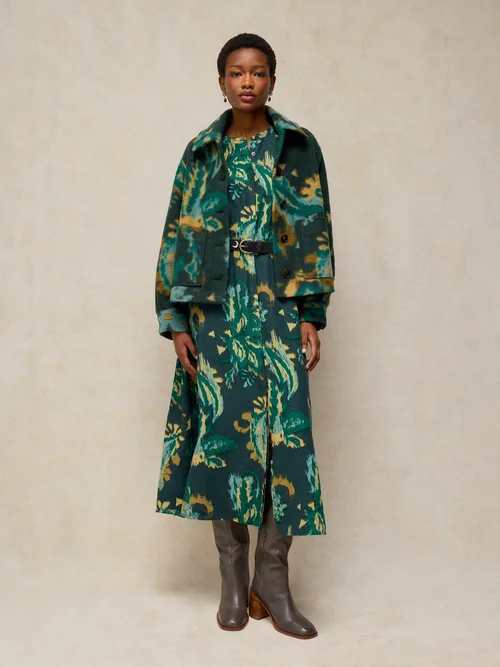Jacke Alexa aus Wollmix - Green Mlt - 50 Bild 1