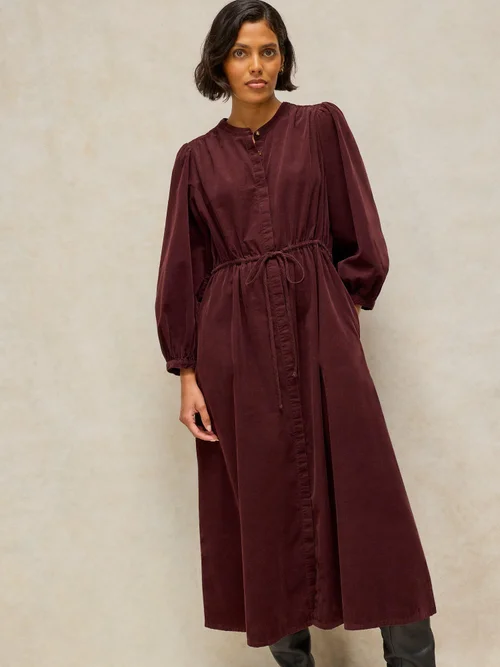 Kleid Lana aus Babykord - Dk Plum - 50/R Bild 2