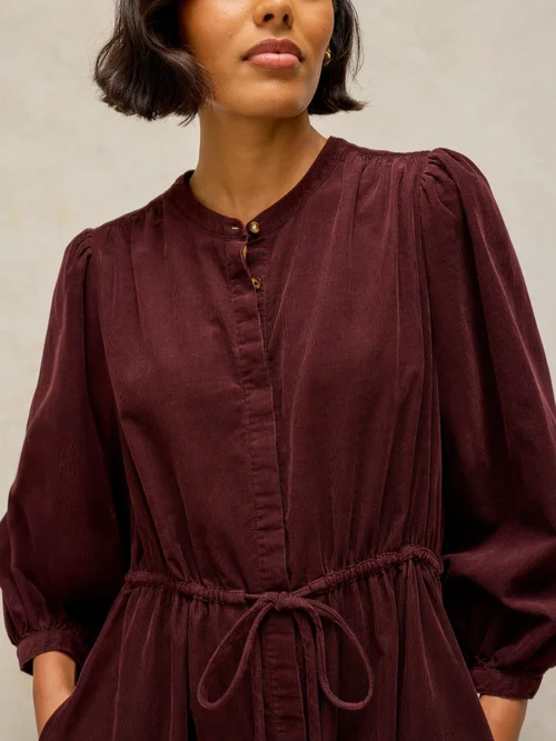 Kleid Lana aus Babykord - Dk Plum - 50/R Bild 3