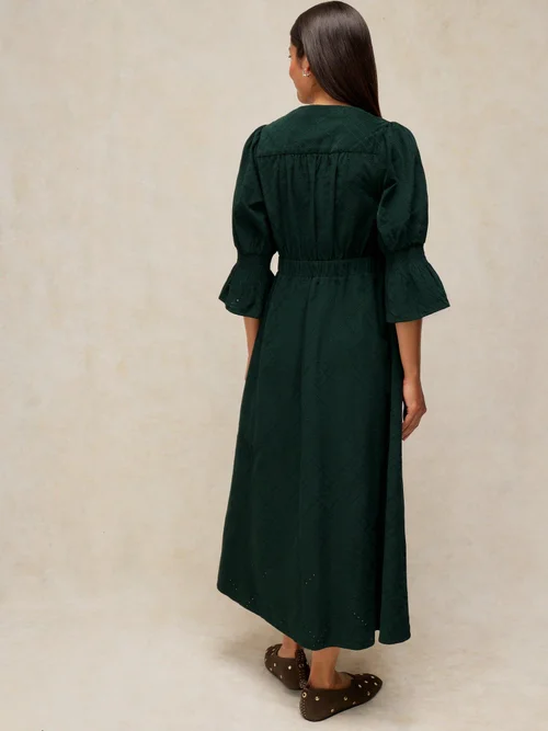 Kordkleid Maisie mit Knotendetail - Green Mlt - 48/R Bild 4