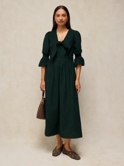 Kordkleid Maisie mit Knotendetail - Green Mlt - 48/R Bild 1