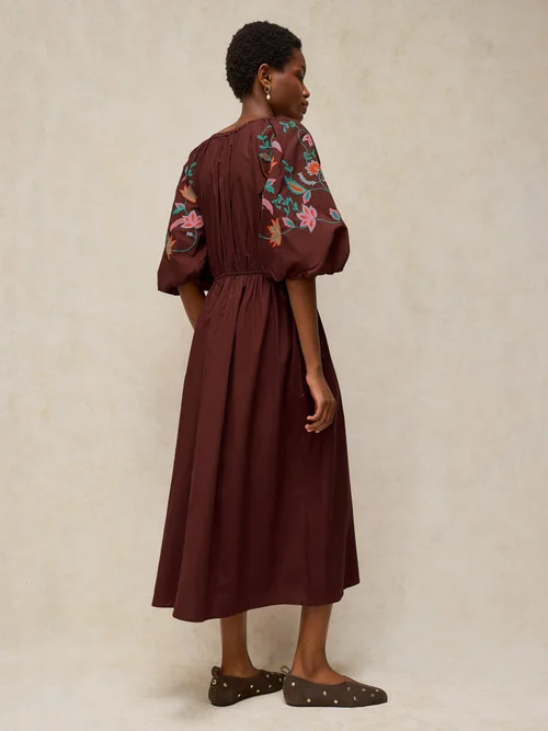 Besticktes Kleid Winnie - Dk Brown - 48/R Bild 4