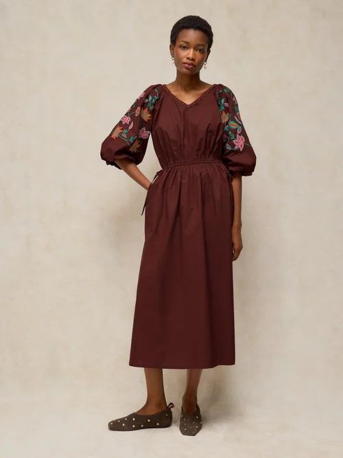 Besticktes Kleid Winnie - Dk Brown - 48/R Bild 1