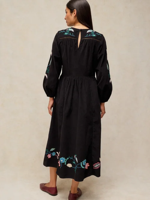 Besticktes Kordkleid Wren - Blk Mlt - 52/R Bild 4