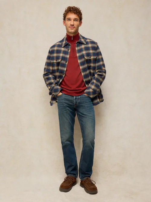 Merinopullover Conway mit Trichterkragen - Dk Red - XXXL/R Bild 2