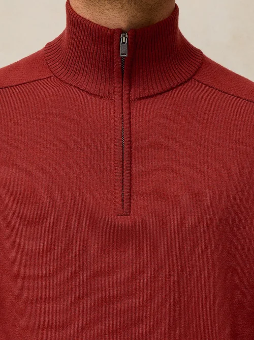 Merinopullover Conway mit Trichterkragen - Dk Red - XXXL/R Bild 3
