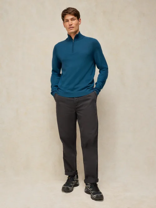 Merinopullover Conway mit Trichterkragen - Dk Teal - XS/R Bild 2