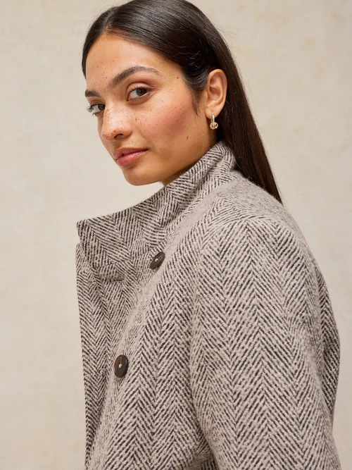 Jacke Kaia in Tweed-Optik - Brown Mlt - 52/R Bild 3