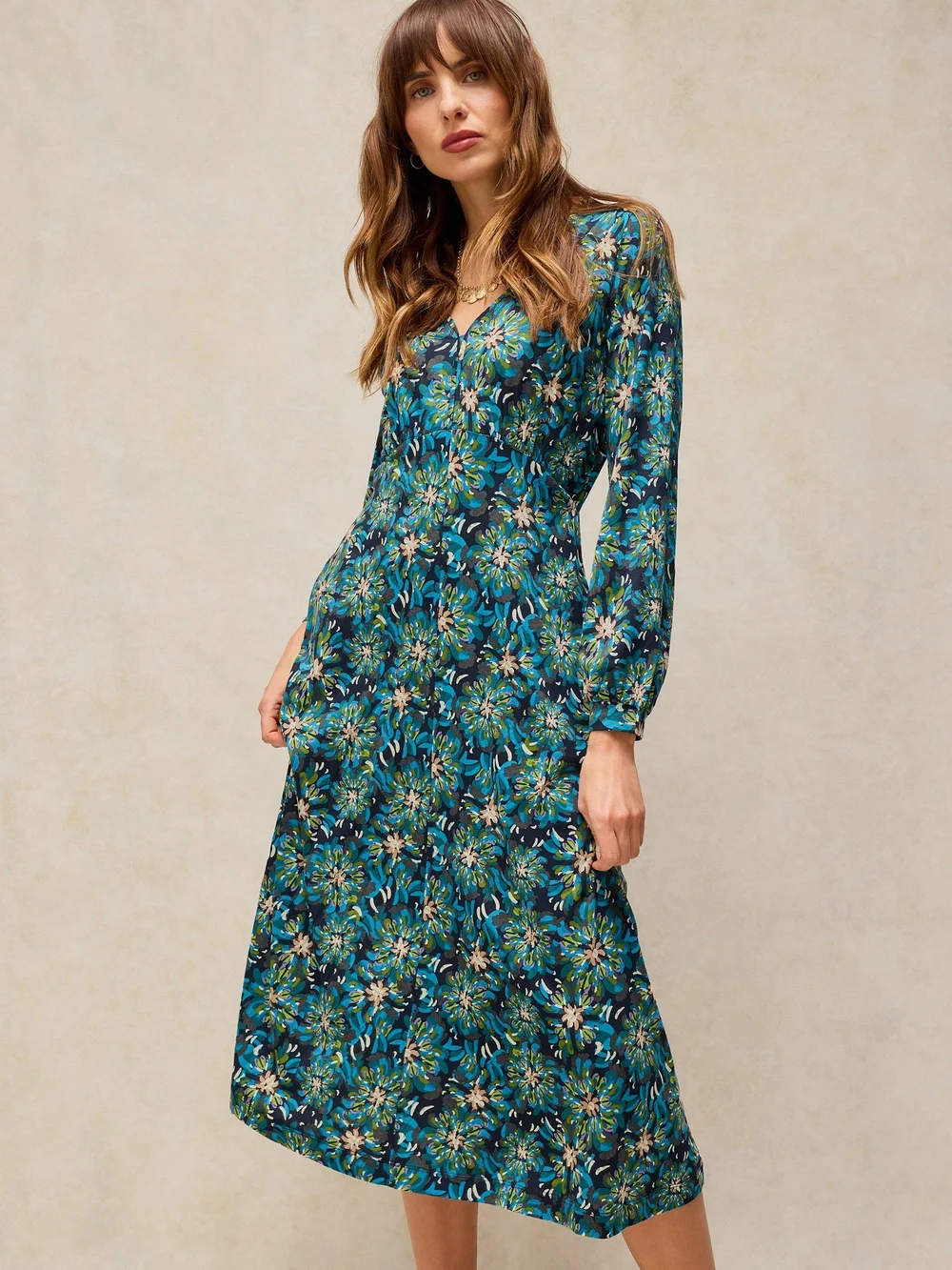 Jerseykleid Megan - Teal Mlt - 50/R Bild 1