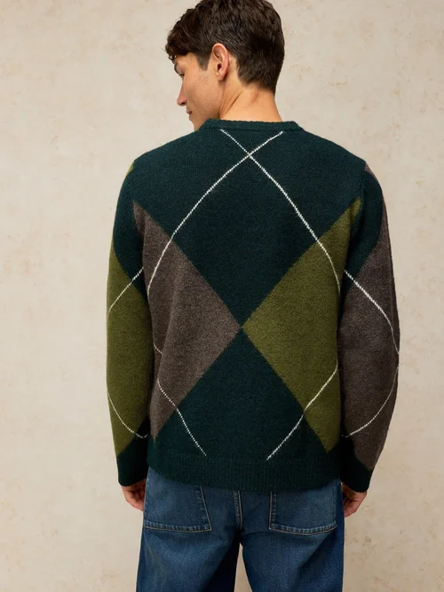 Argyle-Pullover Hyde - Green Mlt - XXXL Bild 4