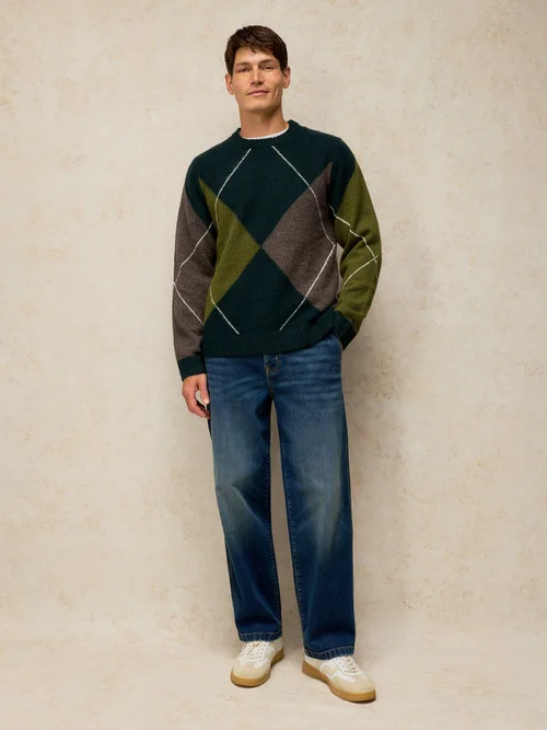 Argyle-Pullover Hyde - Green Mlt - XXXL Bild 2