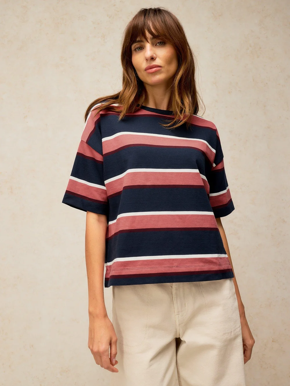 Gestreiftes T-Shirt Kat - Navy Multi - 52 Bild 1