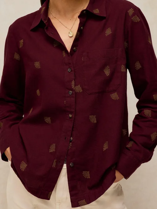 Bluse Libby aus Bio-Baumwolle - Dk Plum - 50 Bild 3