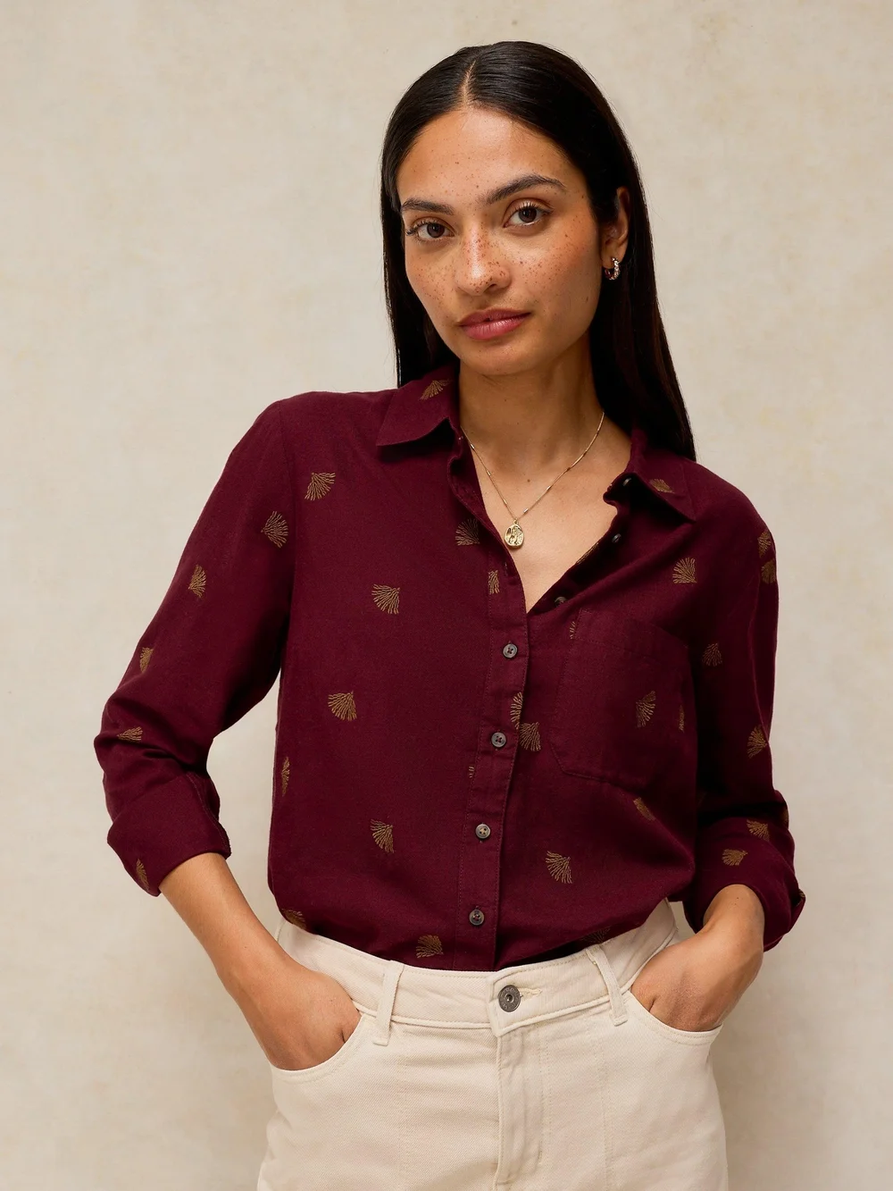 Bluse Libby aus Bio-Baumwolle - Dk Plum - 50 Bild 1