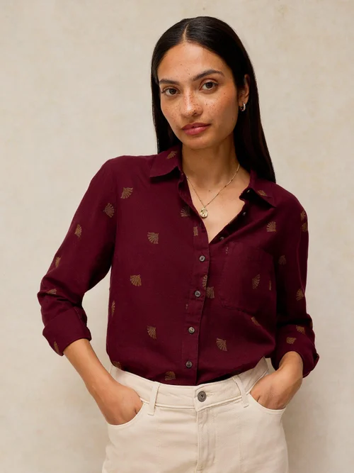 Bluse Libby aus Bio-Baumwolle - Dk Plum - 50 Bild 1