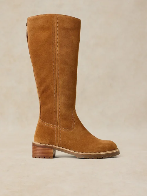 Kniehoher Wildlederstiefel Serena - Mid Tan - 41 Bild 1