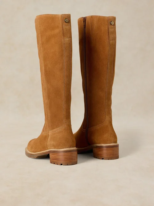 Kniehoher Wildlederstiefel Serena - Mid Tan - 41 Bild 4