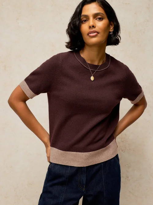 Strick-T-Shirt Sansa - Dk Brown - 52 Bild 2