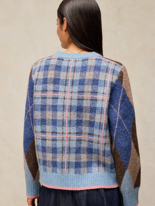 Pullover Argyle - Blue Mlt - 48 Bild 4