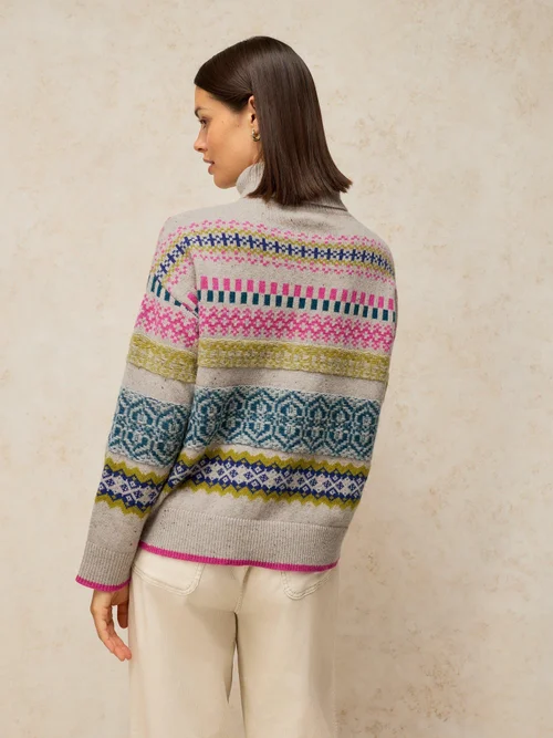 Fairisle Pullover Felicity - Nat Mlt - 52 Bild 4