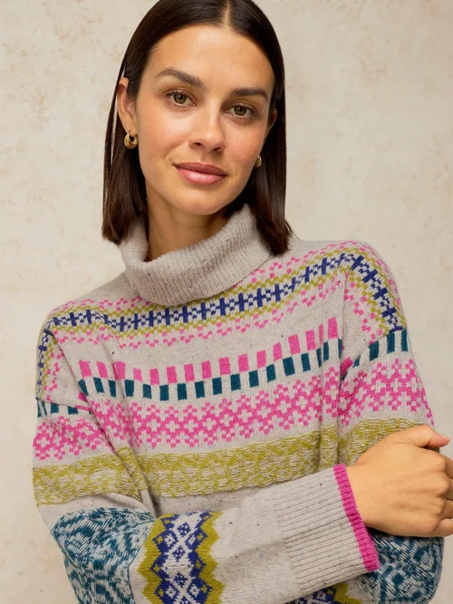 Fairisle Pullover Felicity - Nat Mlt - 52 Bild 3