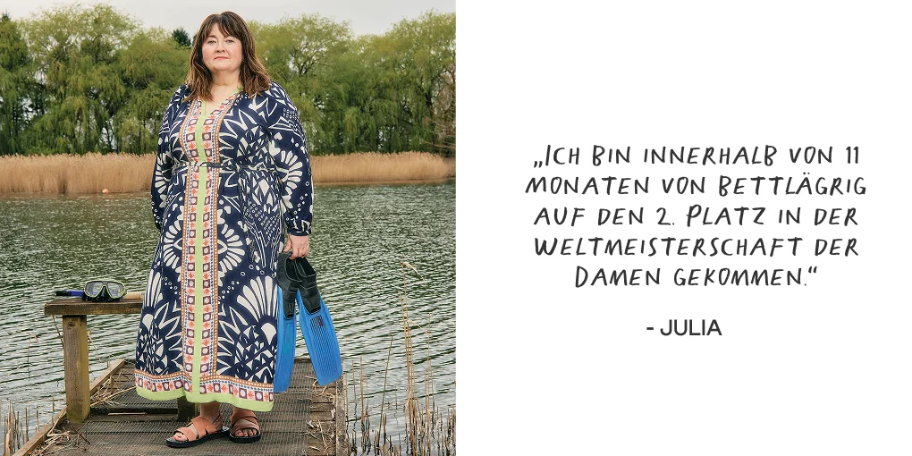 „Ich bin innerhalb von 11 Monaten von bettlägrig auf den 2. Platz in der Weltmeisterschaft der Damen gekommen.“ - Julia